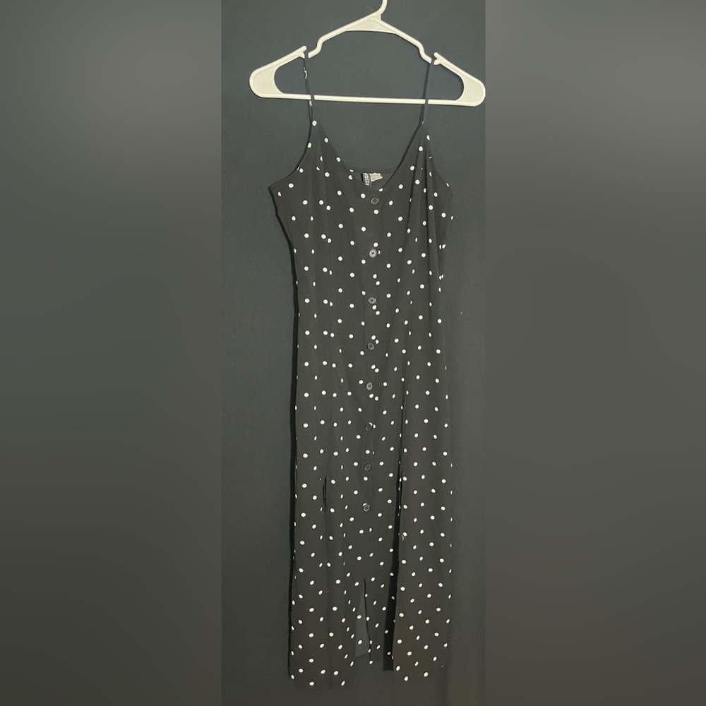 Divided H&M Black Dress with White Dots